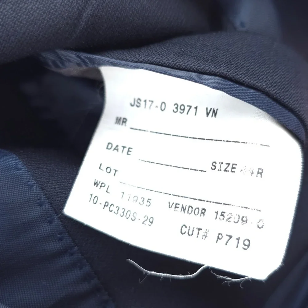 Stafford Executive Blazer Mens 44R Navy Blue‎ Wool Sport Coat